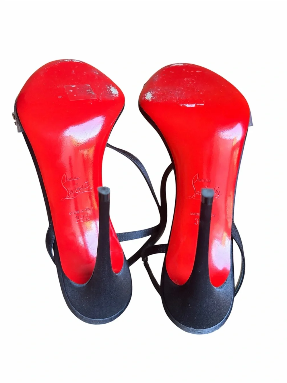 Christian Louboutin Rosalie Red carpet Strass Crystal satin heels RETAIL 1,395